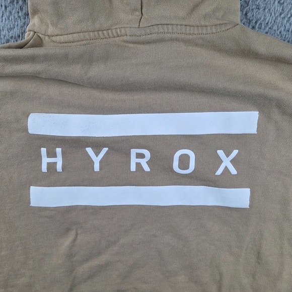 Puma X Hyrox Hoodie Womens L Tan Sweatshirt Pullover Gym Training Workout - Picture 11 of 11